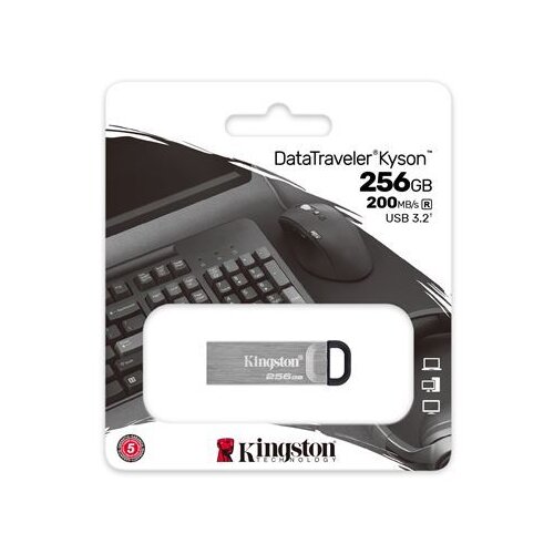 Kingston Memory stick Kingston DTKN/256GB USB3.2 DTKN,DataTraveler Kyson,Stylish Capless Metal Case,200MB/s read Slike