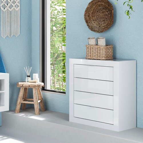 LC Mobili Bijela komoda s 4 ladice 70x78 cm BASIC 439015-42 Cijene
