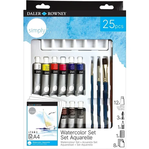 DALER ROWNEY Set akvarelnih boja Simply 12 x 12 ml