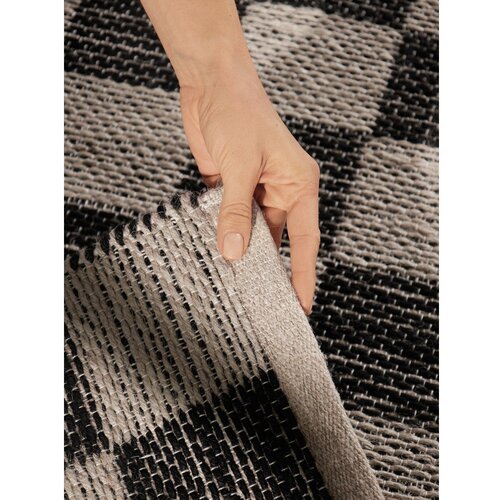 Hanse Home Črn/kremno bel ročno tkan tekač iz me&amp;scaron;anice jute 80x200 cm Rex &amp;ndash; Slike