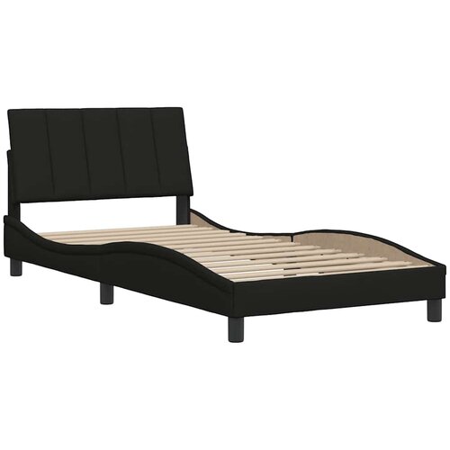  Okvir za krevet bez madraca Hanko crni 100x200 cm od tkanine Slike