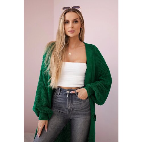 Kesi Włoski Sweater long cardigan green Slike