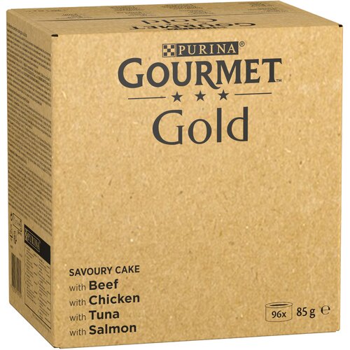 Gourmet Jumbo pakiranje: Gold 96 x 85 g - Rafinirani ragu: govedina, pi&amp;scaron;čanec, tuna, losos Slike