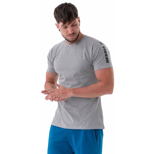 NEBBIA Muška majica Sporty Fit Essentials Light Grey XXL Cene