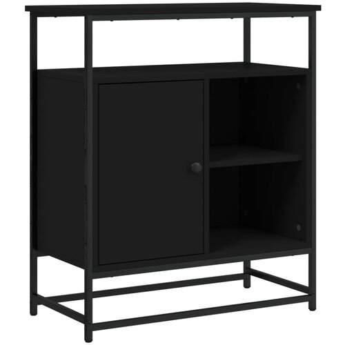 vidaXL Komoda črna 69x35x80 cm inženirski les, (20955350) Cene