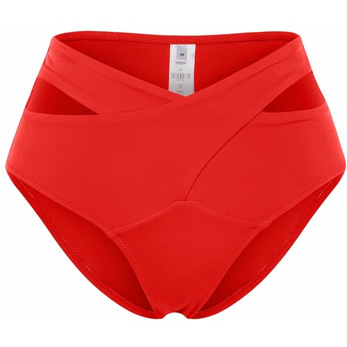 Trendyol Red Cut Out/Windowed High Waist Bikini Bottom Slike