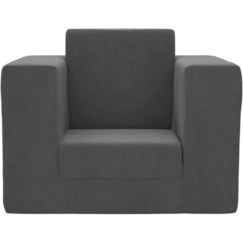  Dječji kauč na razvlačenje antracit mekani pli&amp;scaron;ani Antracitno siva Sofa Slike