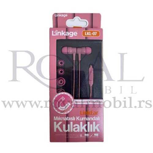  linkage slu&amp;scaron;alice &amp;quot;kulaklik&amp;quot; LKL-07 3.5mm roze Slike