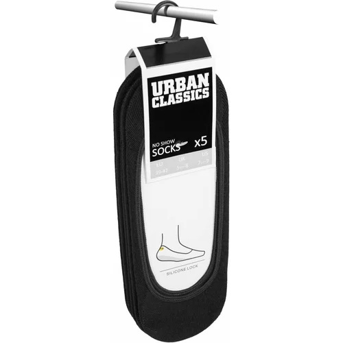 Urban Classics Accessoires Invisible Socks 5-Pack Black