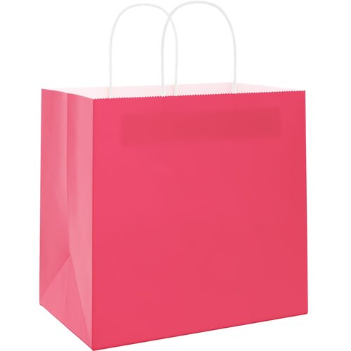  Papirnate vrećice 250 kom s ručkama ružičaste 54x15x49 cm Slike