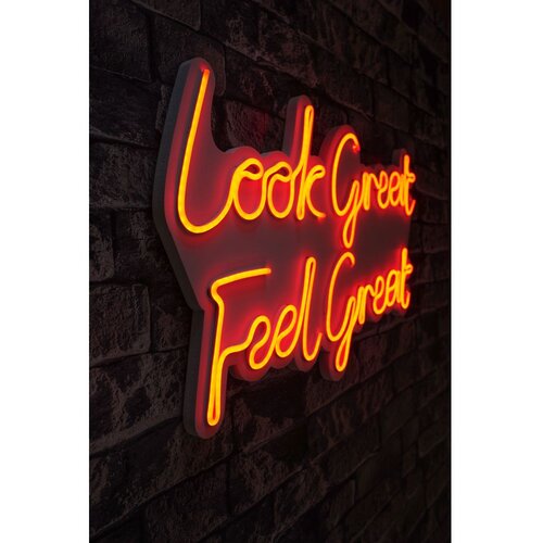 Wallity Dekorativna plastična LED rasveta Look Great Feel Great Red Slike