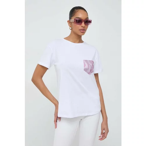 Liu Jo Pamučna majica za žene, boja: bijela