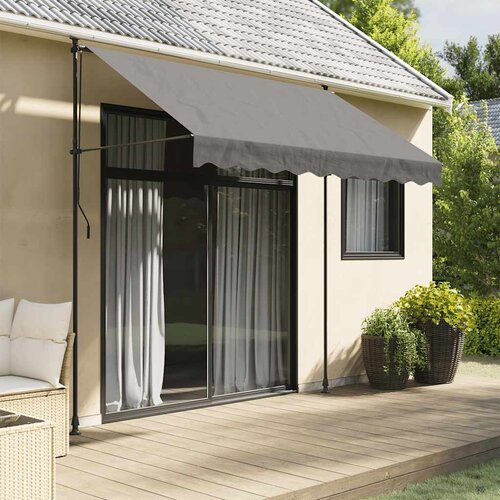 Tenda na uvlačenje antracit 250 x 150 cm od tkanine i čelika Cijene