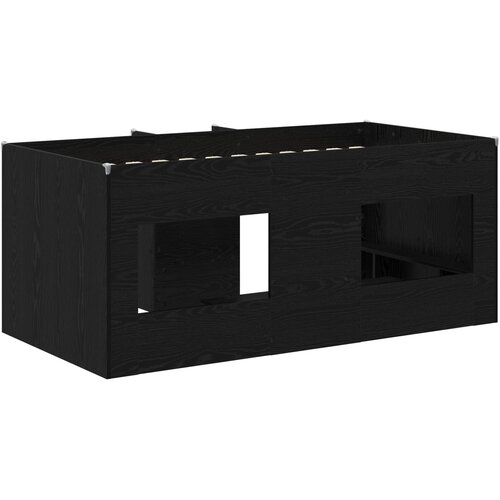  Kreveta za visoko spavanje djece Crni hrast 80 x 160 cm Slike