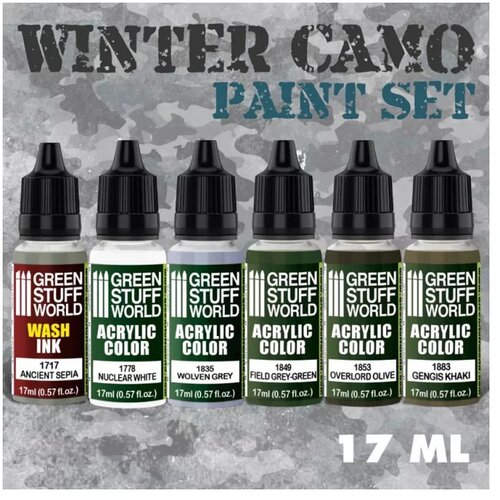 Green Stuff World paint set - winter camo dust (box x6) Slike
