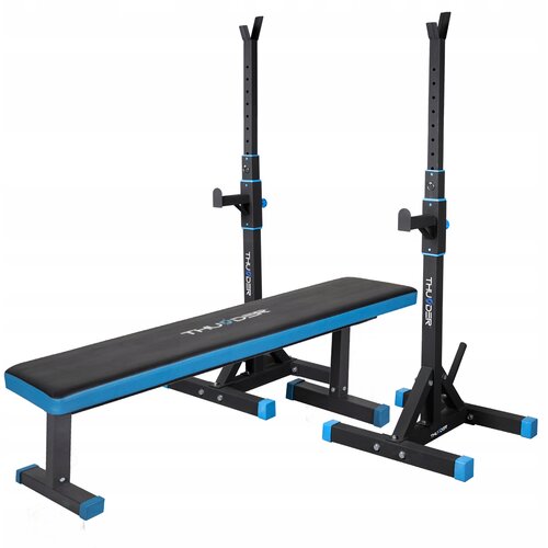 THUNDER Ravna fitnes klop &reg; FREELY + stojalo za dolgo palico PRESA &ndash; do 120 kg / 200 kg, (5000115741) Cene