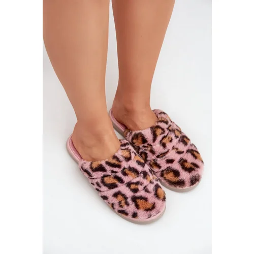 Inblu Furry Women's Slippers Leopard