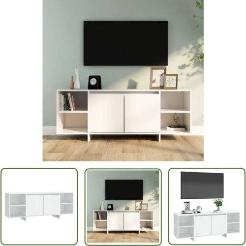 The Living Store TV omarica bela 130x35x50 cm iverna plo&amp;scaron;ča - TV Omarica, (21738297) Slike