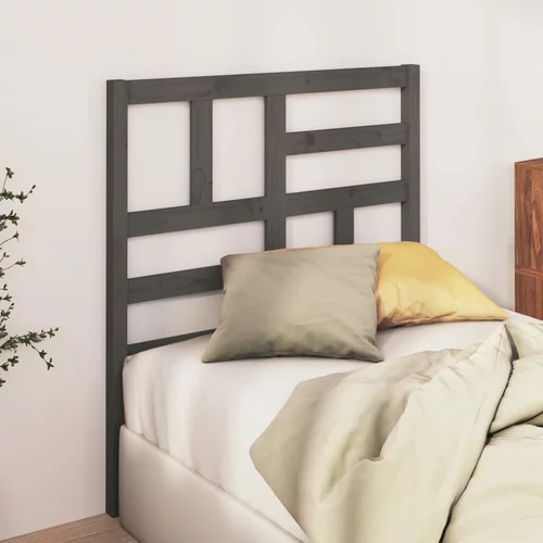 Uzglavlje za krevet sivo 106 x 4 x 104 cm od masivne borovine