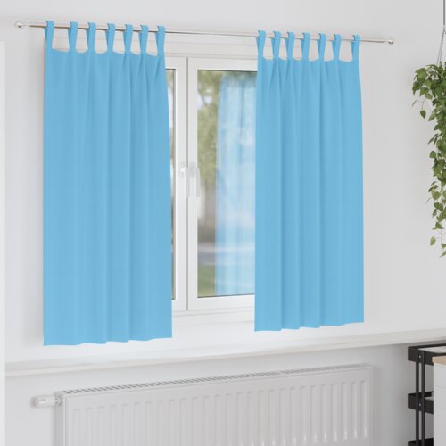vidaXL Zavjese za zamračivanje 2 pcs Svijetlo plava 175 x 140 cm Cijene