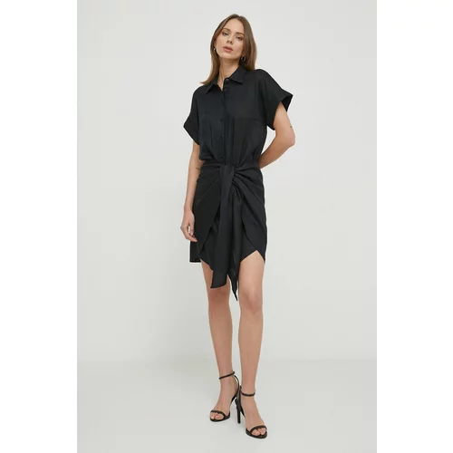 Polo Ralph Lauren Lanena haljina boja: crna, mini, ravna