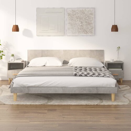 VidaXL Nočna omarica 2 kosa betonsko siva 40x35x47 cm Slike