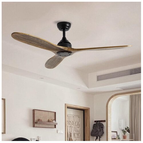  ZEVENTI - Plafonski ventilator LAURIA Wi-Fi Tuya crna/hrast + daljinski upravljač Cene