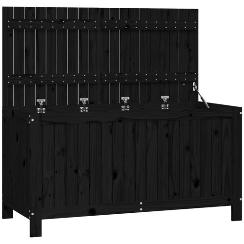 vidaXL Vrtna škatla črna 121x55x64 cm trdna borovina, (20709589) Cene