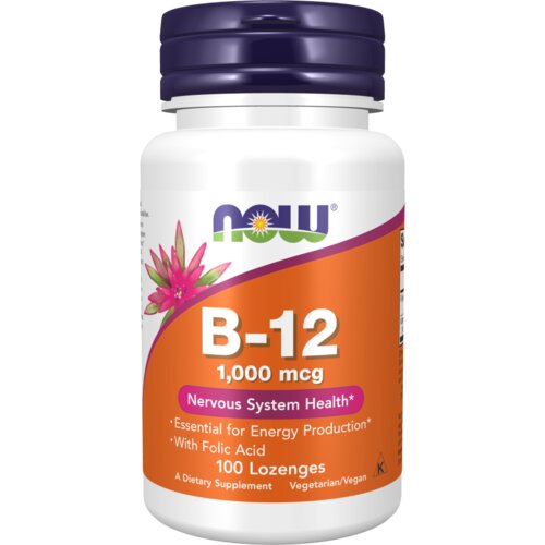 Now Foods vitamin B-12 1000 mcg – Energija i Metabolizam Slike