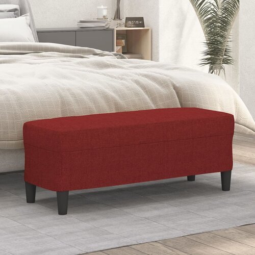  Klupa Crvena boja vina 100x35x41 cm od tkanine Cijene