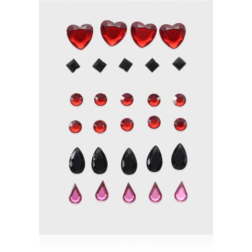 Diva &amp;amp; Nice Cosmetics Face Stones naljepnice za lice Black &amp;amp; Red 35 kom Slike
