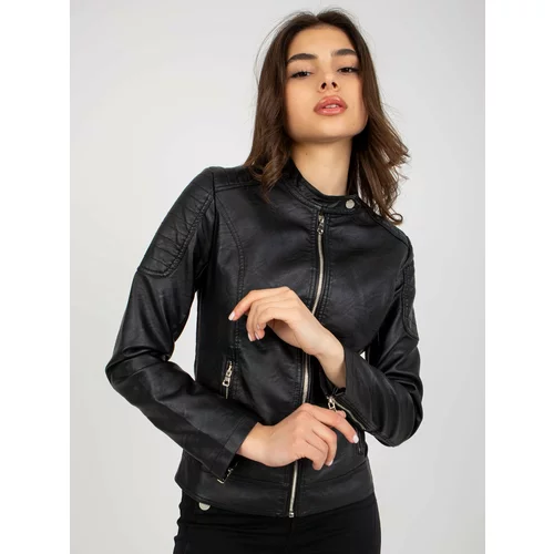 Fashion Hunters Women's black leatherette jacket