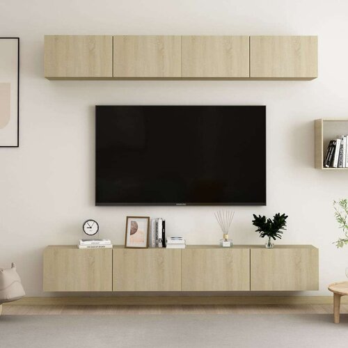 vidaXL tv ormarići 4 kom boja hrasta sonome 100x30x30 cm od iverice Cene