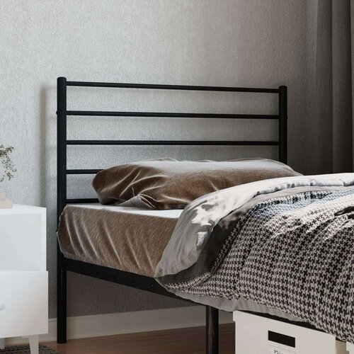  Metalno uzglavlje crno 80 cm Slike