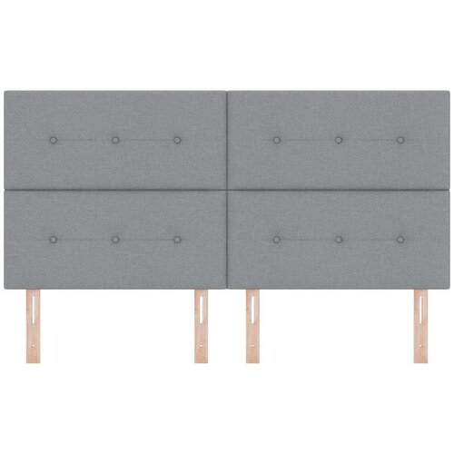  LED glava kreveta s LED trakama Svijetlo siva 180 cm tkanina Slike