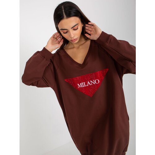 VITON Sweatshirt-VI-BL-3113.73P-dark brown Slike