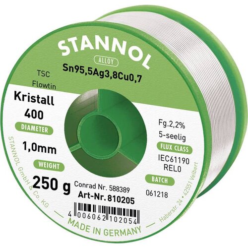 Stannol Ecology TS spajkalna žica\, neosvinčena tuljava Sn95\,5Ag3\,8Cu0\,7 REL0 250 g 1 mm, (20428486) Cene