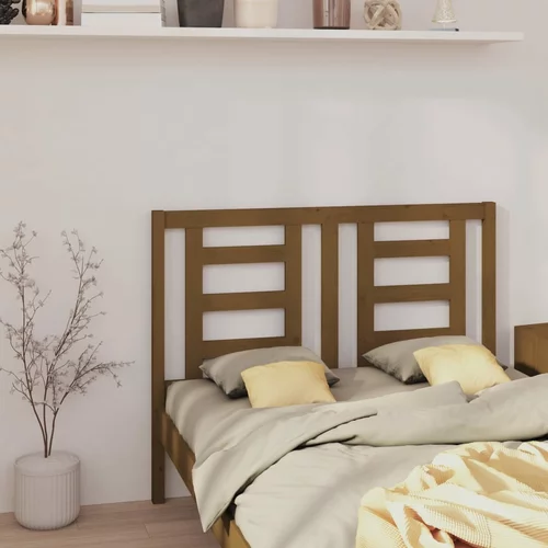 vidaXL uzglavlje za krevet boja meda 141 x 4 x 100 cm masivna borovina