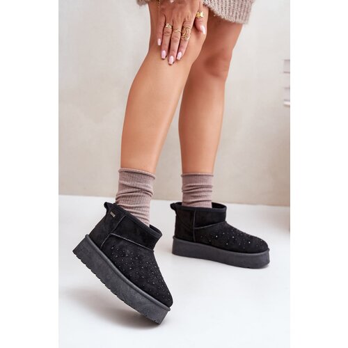 Big Star Snow boots with platform decoration Black Slike