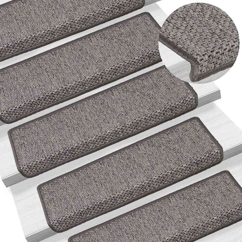 VidaXL Samoljepljivi otirači za stepenice 30 kom 65x21x4 cm sivi/bež Slike