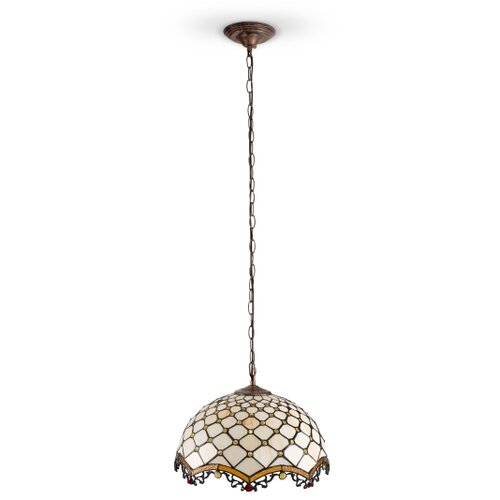  Brilagi - Tiffany vitražni luster na lancu IVORY 1xE27/60W/230V &amp;Oslash; 40 cm Slike
