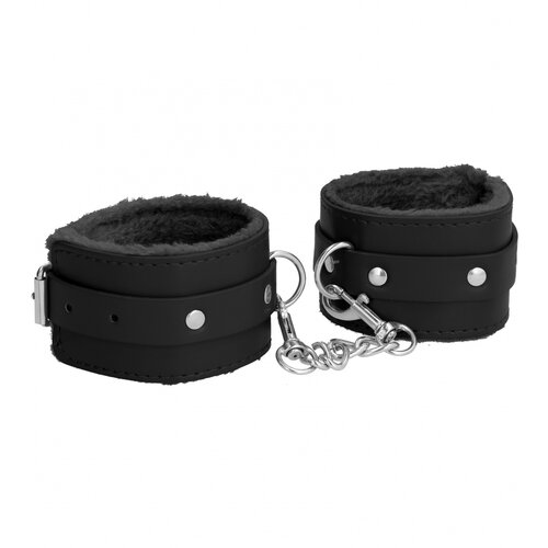 Ouch! Plush Leather Hand Cuffs Black Cijene