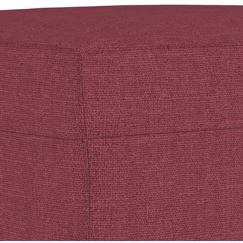  4-dijelni set sofa s jastucima crvena boja vina od tkanine Slike