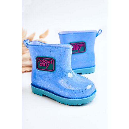 Kesi Children&amp;#039;s brocade galoshes blue Rain Slike