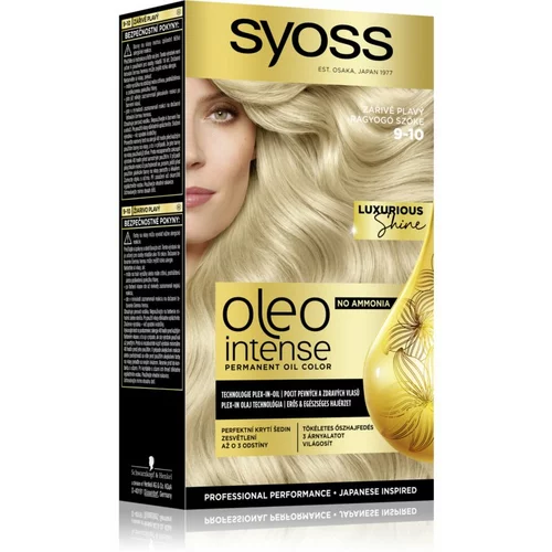Syoss oleo intense permanent oil color boja za kosu za obojenu kosu za plavu kosu 50 ml nijansa 9-10 bright blond