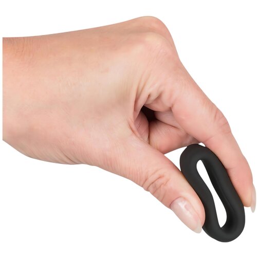 Black Velvets Black Velvet - prsten za penis debelih stijenki (2,6 cm) - crn Slike