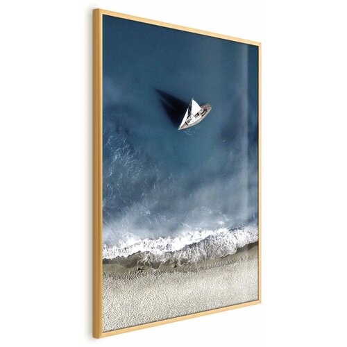  Plakat - Yacht on the Sea 40x60 Zlatni okvir Cijene
