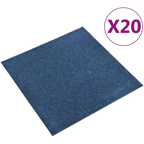 vidaXL Talna obloga preproga 20 kosov 5 m² 50x50 cm temno modra Cene