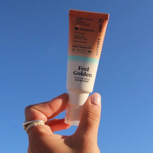 SeventyOne Feel Golden SPF30 tonirani fluid za sončenje za obraz SPF 30 40 ml Slike