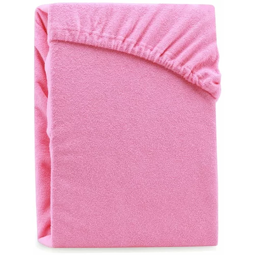 AmeliaHome Ružičasta elastična plahta za bračni krevet Ruby Siesta, 180/200 x 200 cm